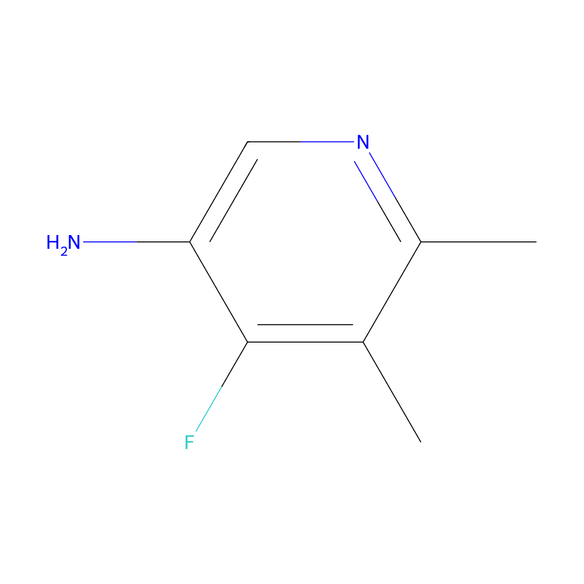 4-Fluoro-5,6-dimethylpyridin-3-amine molecular structure, CAS 2294945-76-7