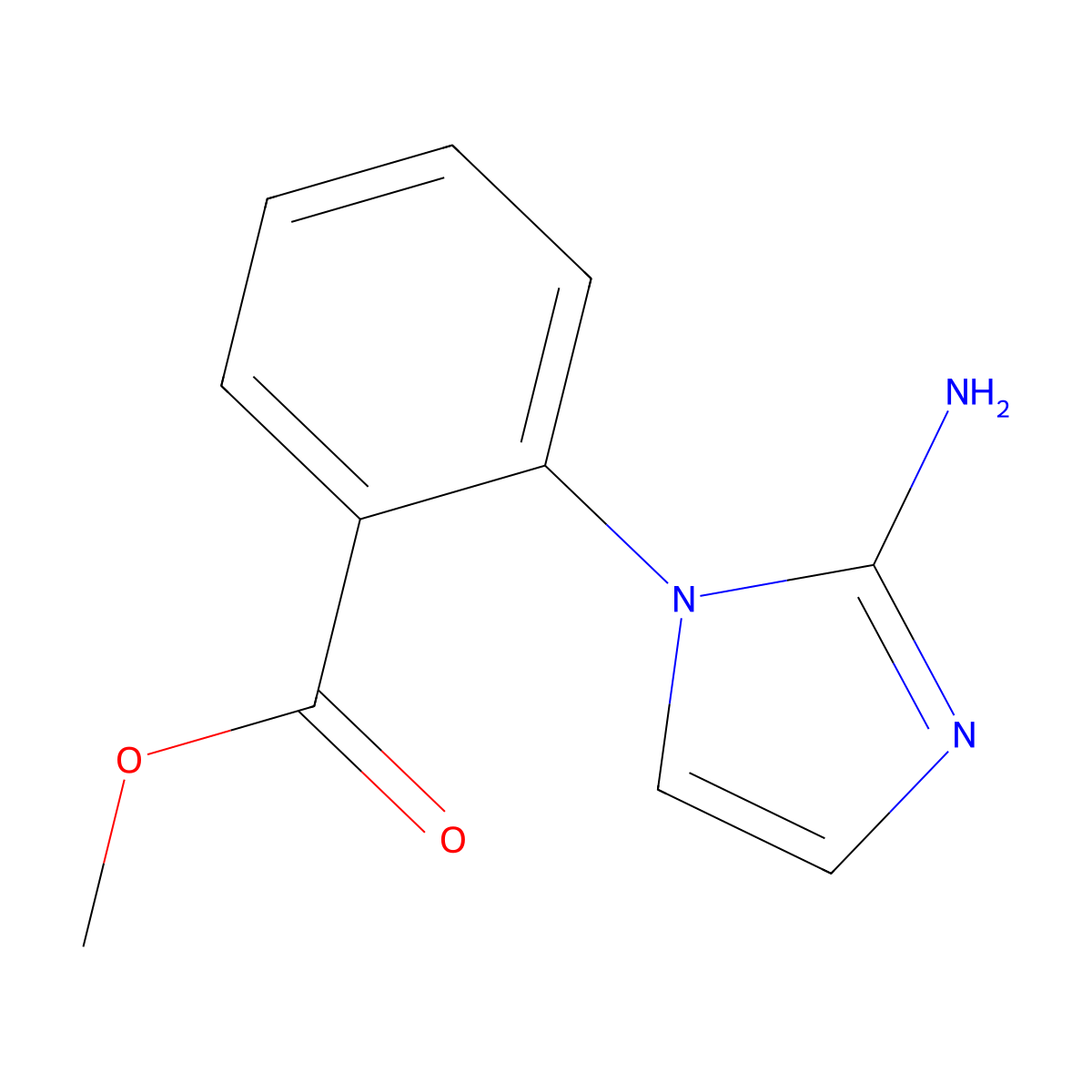 methyl 2-(2-amino-1H-imidazol-1-yl)benzoate molecular structure, CAS 2294945-83-6
