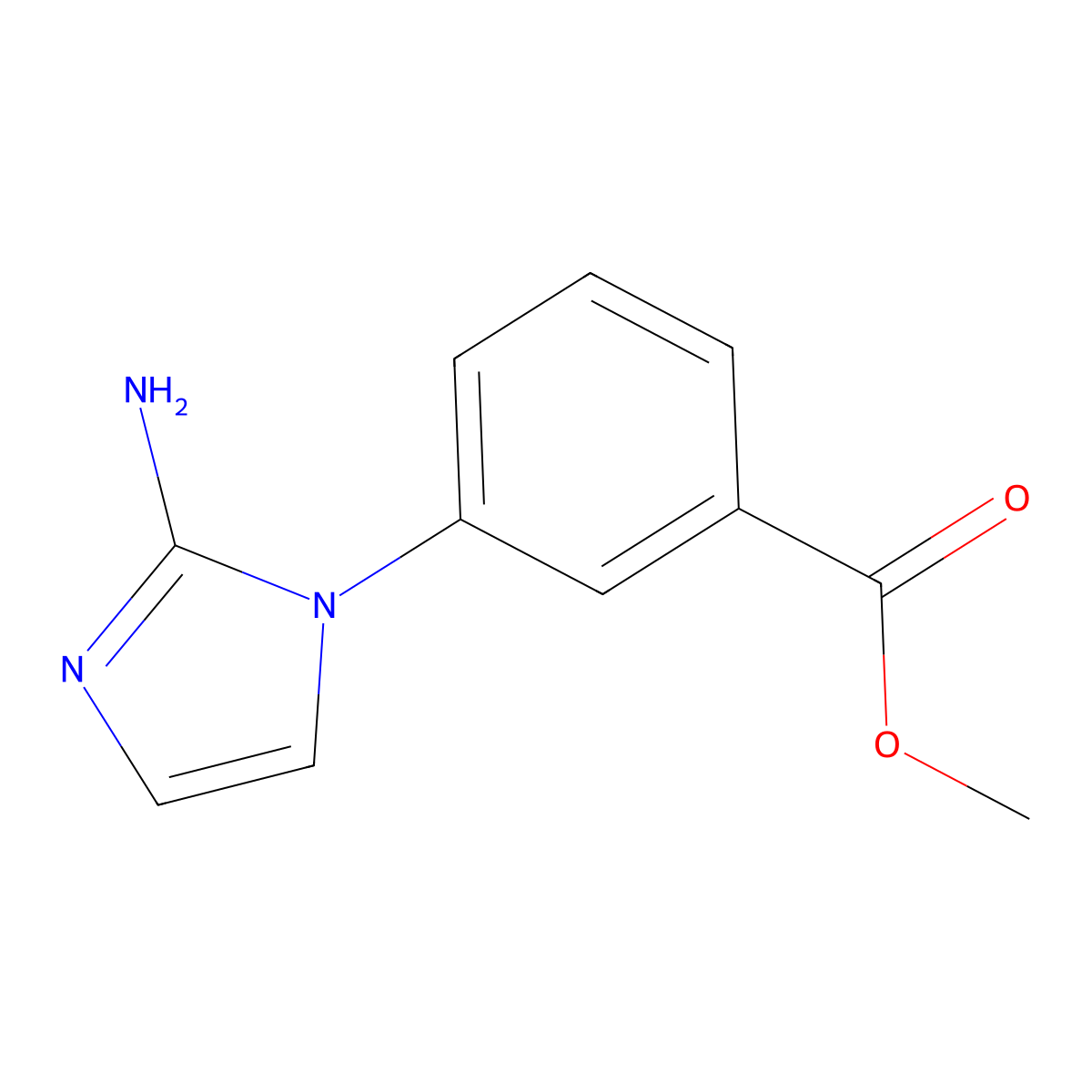 methyl 3-(2-amino-1H-imidazol-1-yl)benzoate molecular structure, CAS 2294945-87-0