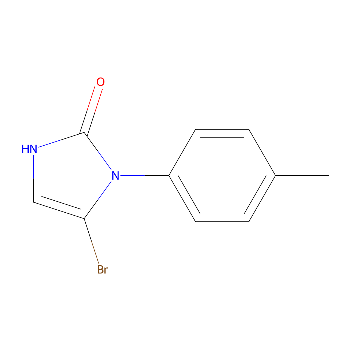5-bromo-1-(p-tolyl)-1,3-dihydro-2H-imidazol-2-one molecular structure, CAS 2294945-93-8