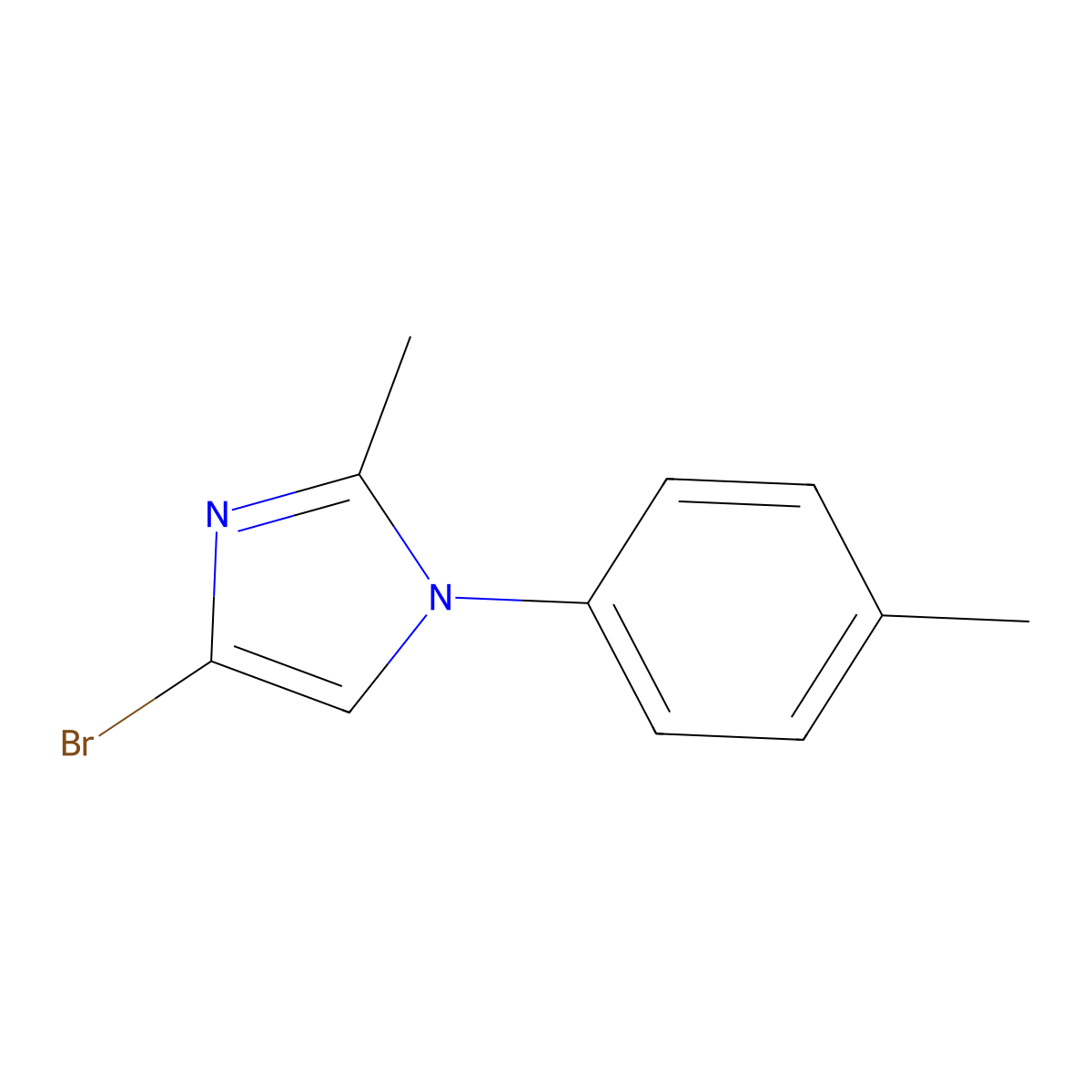4-bromo-2-methyl-1-(p-tolyl)-1H-imidazole molecular structure, CAS 2294945-94-9