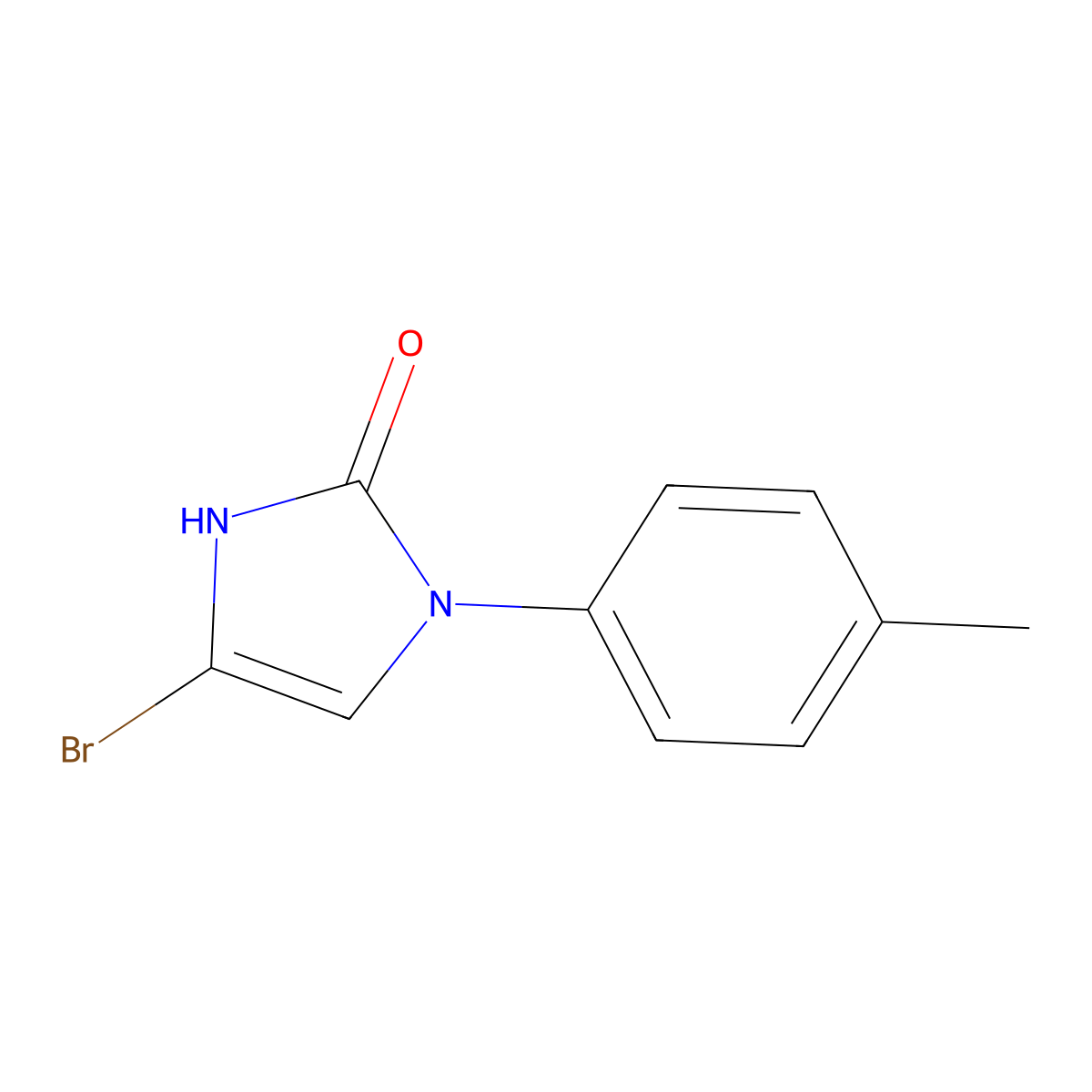 4-bromo-1-(p-tolyl)-1,3-dihydro-2H-imidazol-2-one molecular structure, CAS 2294946-14-6