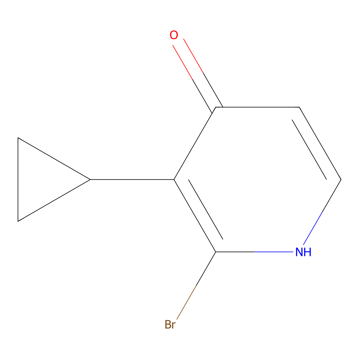 2-Bromo-3-cyclopropylpyridin-4-ol molecular structure, CAS 2294946-19-1