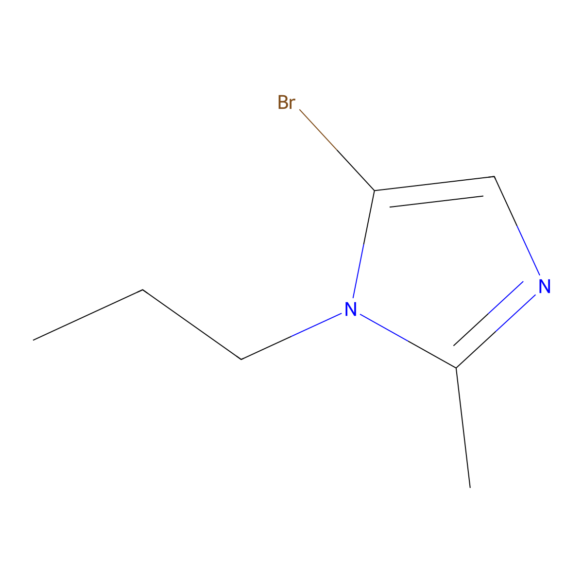 5-bromo-2-methyl-1-propyl-1H-imidazole molecular structure, CAS 2294946-25-9