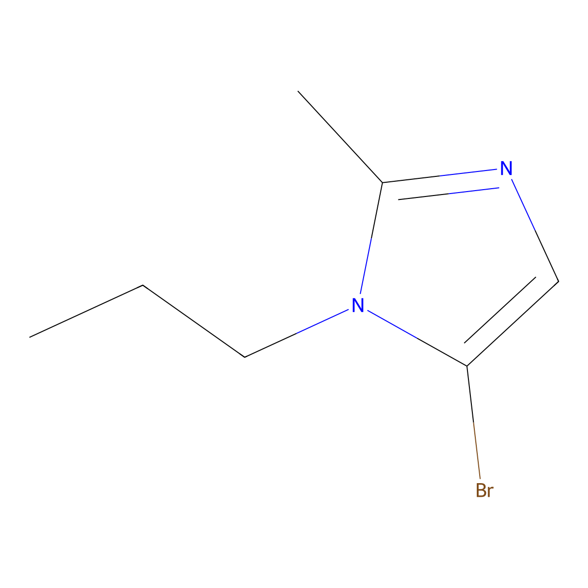 5-bromo-2-methyl-1-propyl-1H-imidazole molecular structure, CAS 2294946-25-9