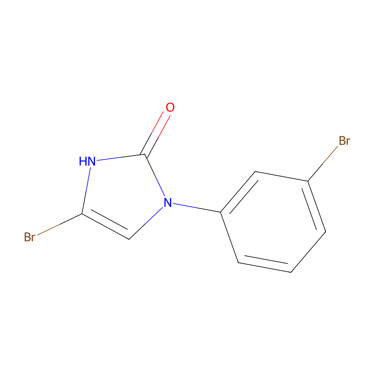 4-bromo-1-(3-bromophenyl)-1,3-dihydro-2H-imidazol-2-one molecular structure, CAS 2294946-31-7