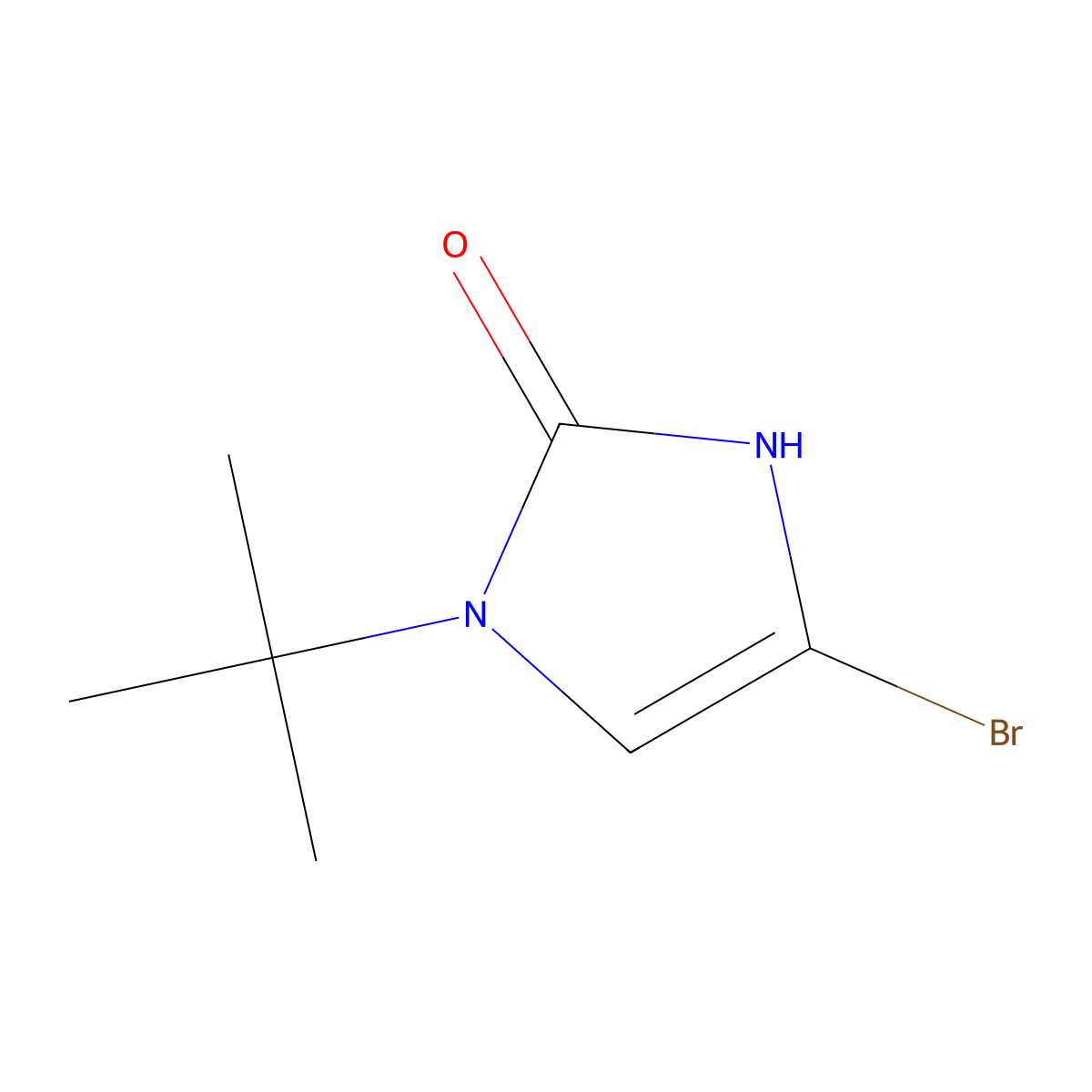 4-bromo-1-(tert-butyl)-1,3-dihydro-2H-imidazol-2-one molecular structure, CAS 2294946-36-2
