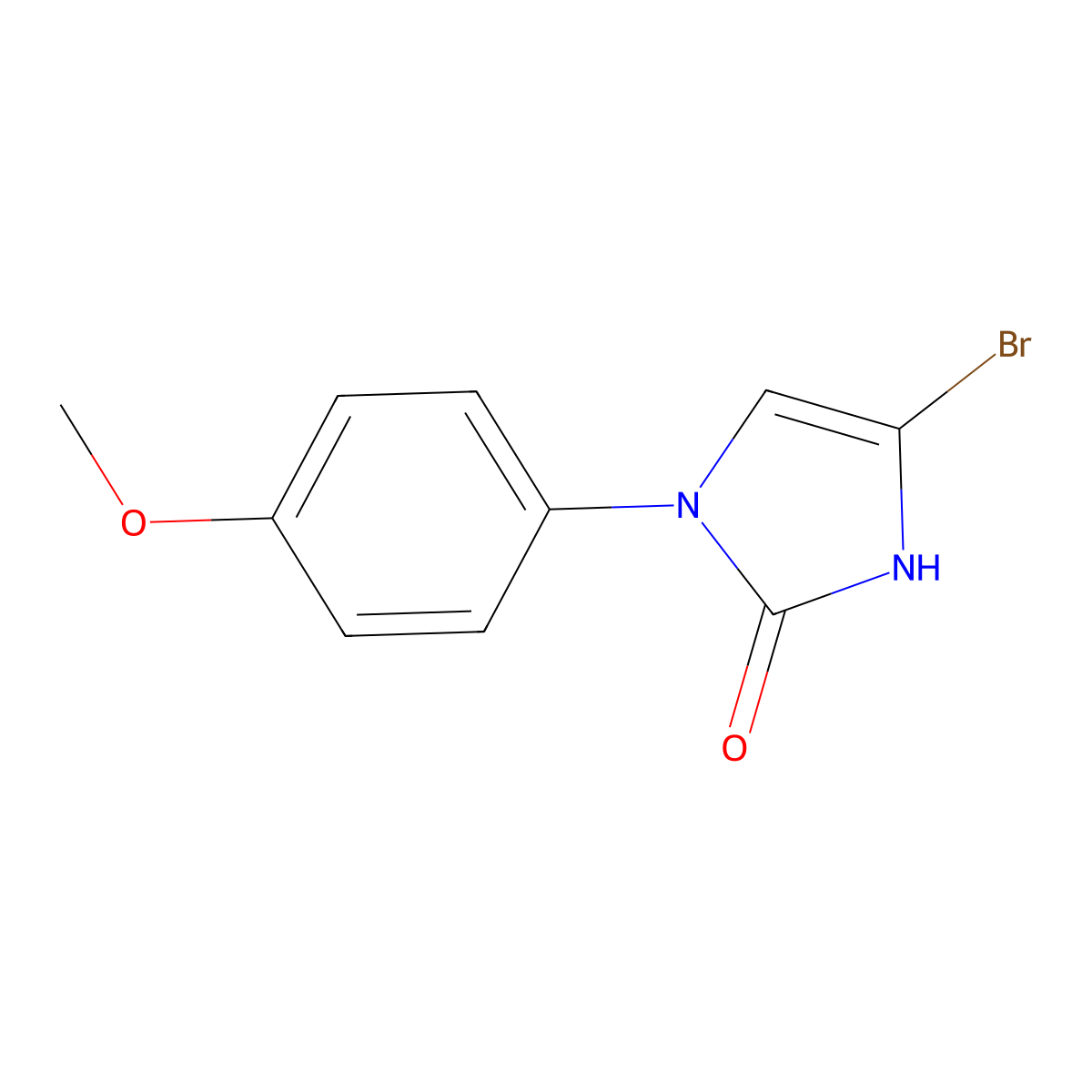 4-bromo-1-(4-methoxyphenyl)-1,3-dihydro-2H-imidazol-2-one molecular structure, CAS 2294946-37-3