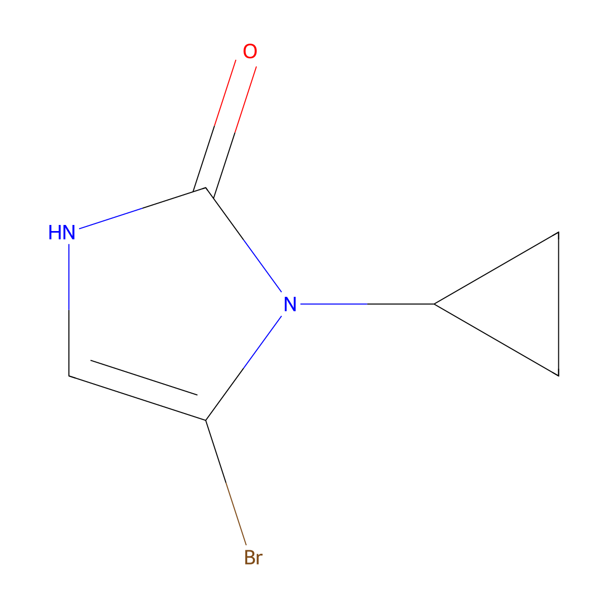 5-bromo-1-cyclopropyl-1,3-dihydro-2H-imidazol-2-one molecular structure, CAS 2294946-38-4