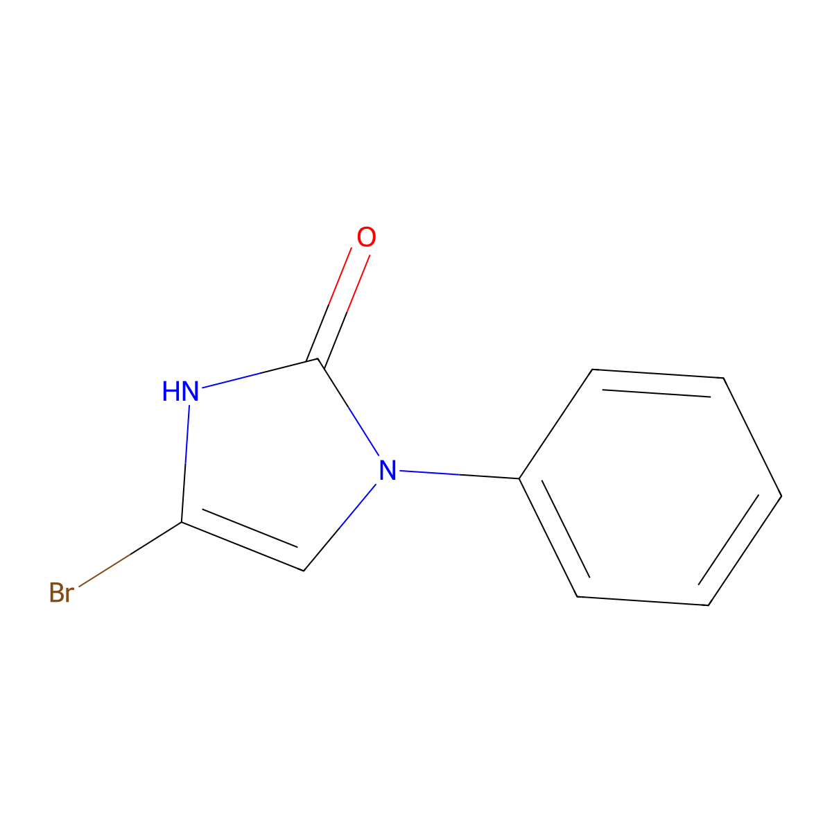 4-bromo-1-phenyl-1,3-dihydro-2H-imidazol-2-one molecular structure, CAS 2294946-39-5