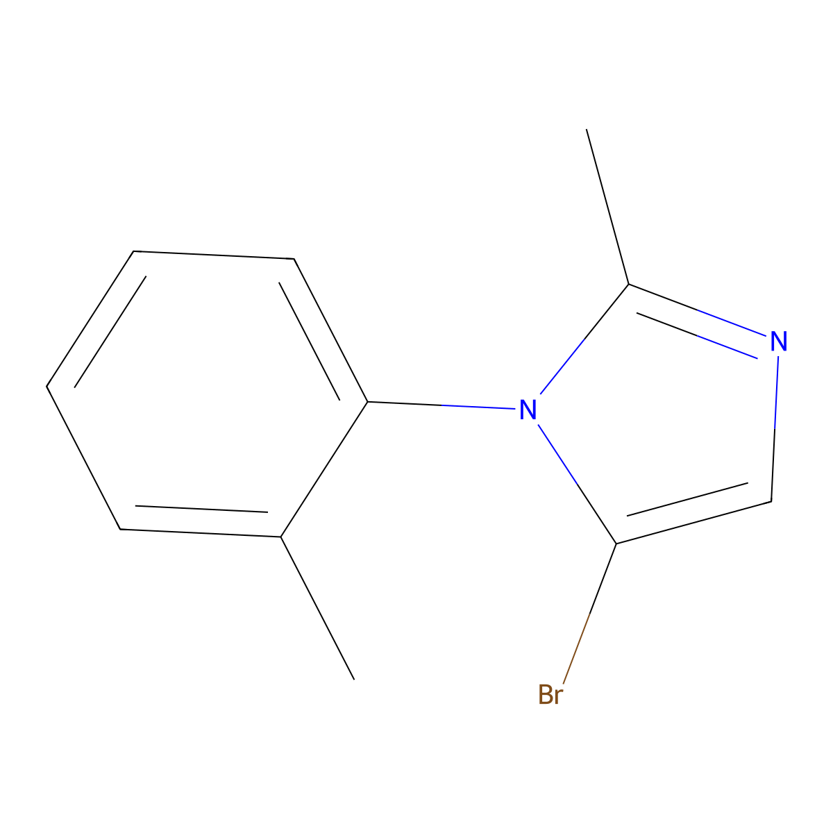 5-bromo-2-methyl-1-(o-tolyl)-1H-imidazole molecular structure, CAS 2294946-46-4