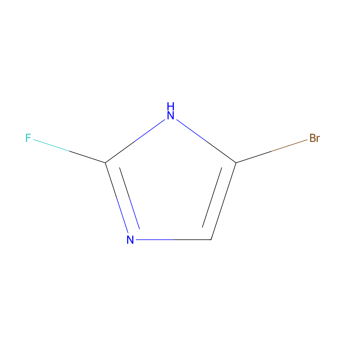 4-bromo-2-fluoro-1H-imidazole molecular structure, CAS 2294946-54-4