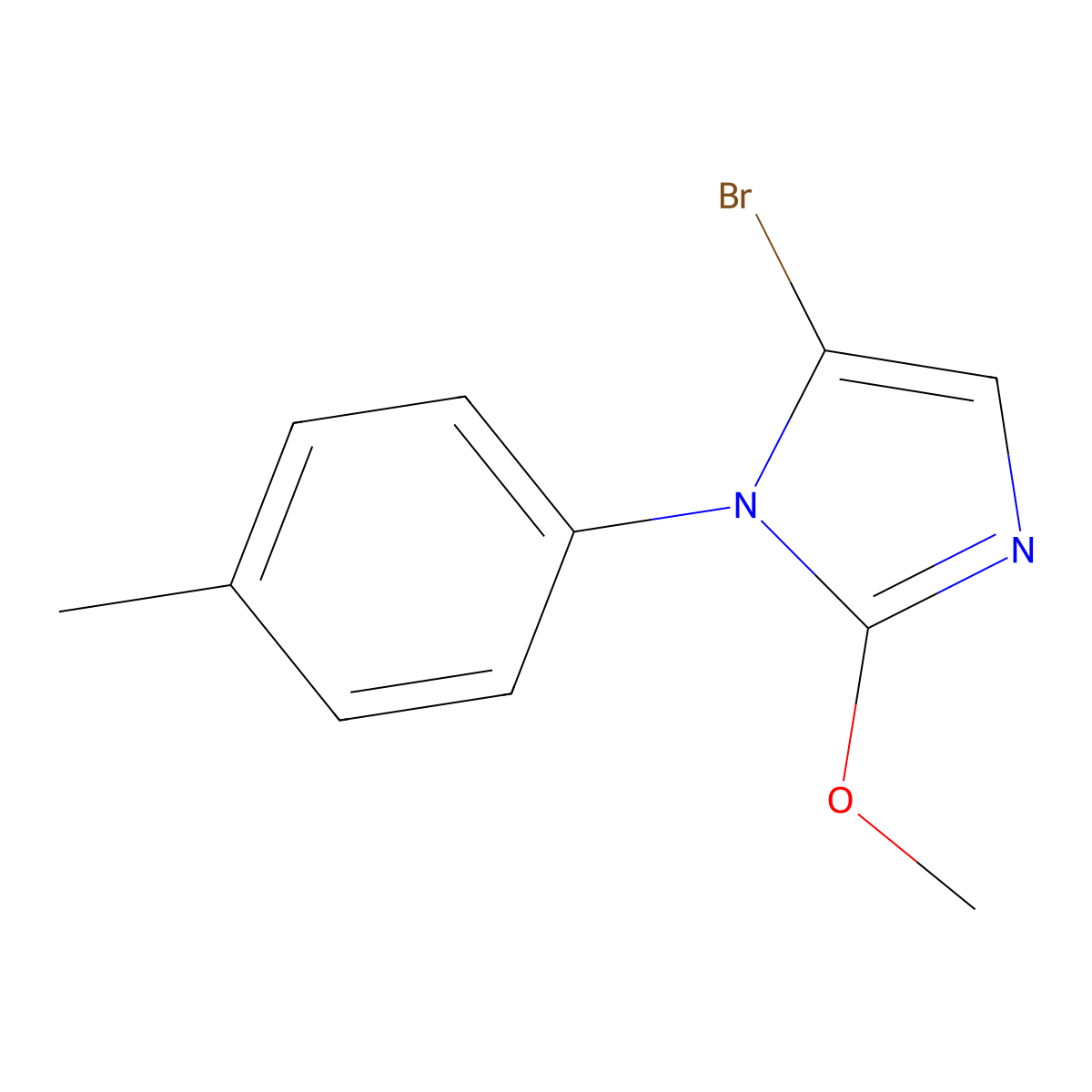 5-bromo-2-methoxy-1-(p-tolyl)-1H-imidazole molecular structure, CAS 2294946-59-9
