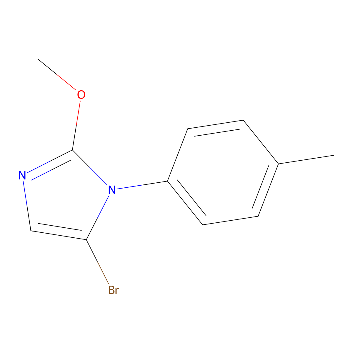 5-bromo-2-methoxy-1-(p-tolyl)-1H-imidazole molecular structure, CAS 2294946-59-9