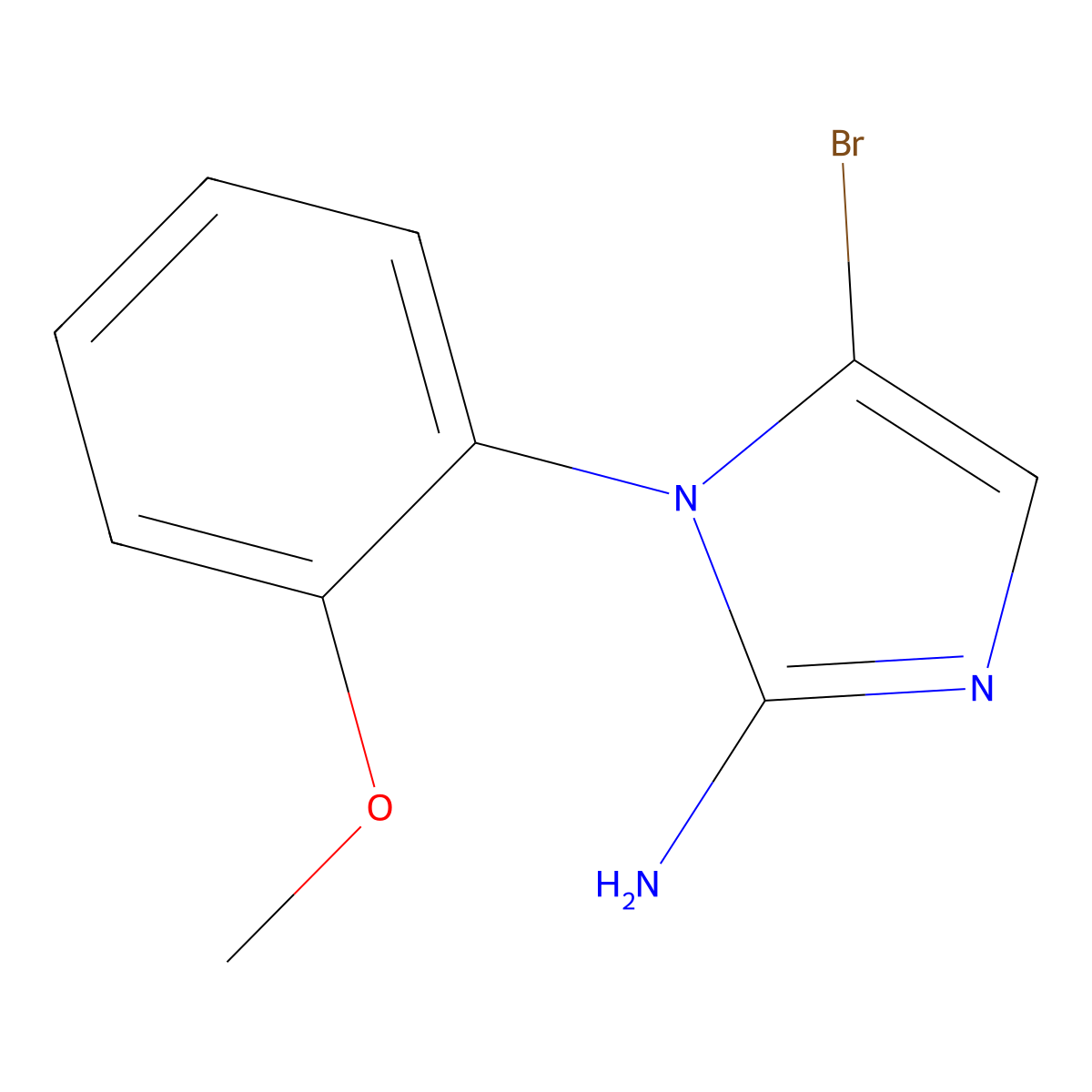 5-bromo-1-(2-methoxyphenyl)-1H-imidazol-2-amine molecular structure, CAS 2294946-68-0