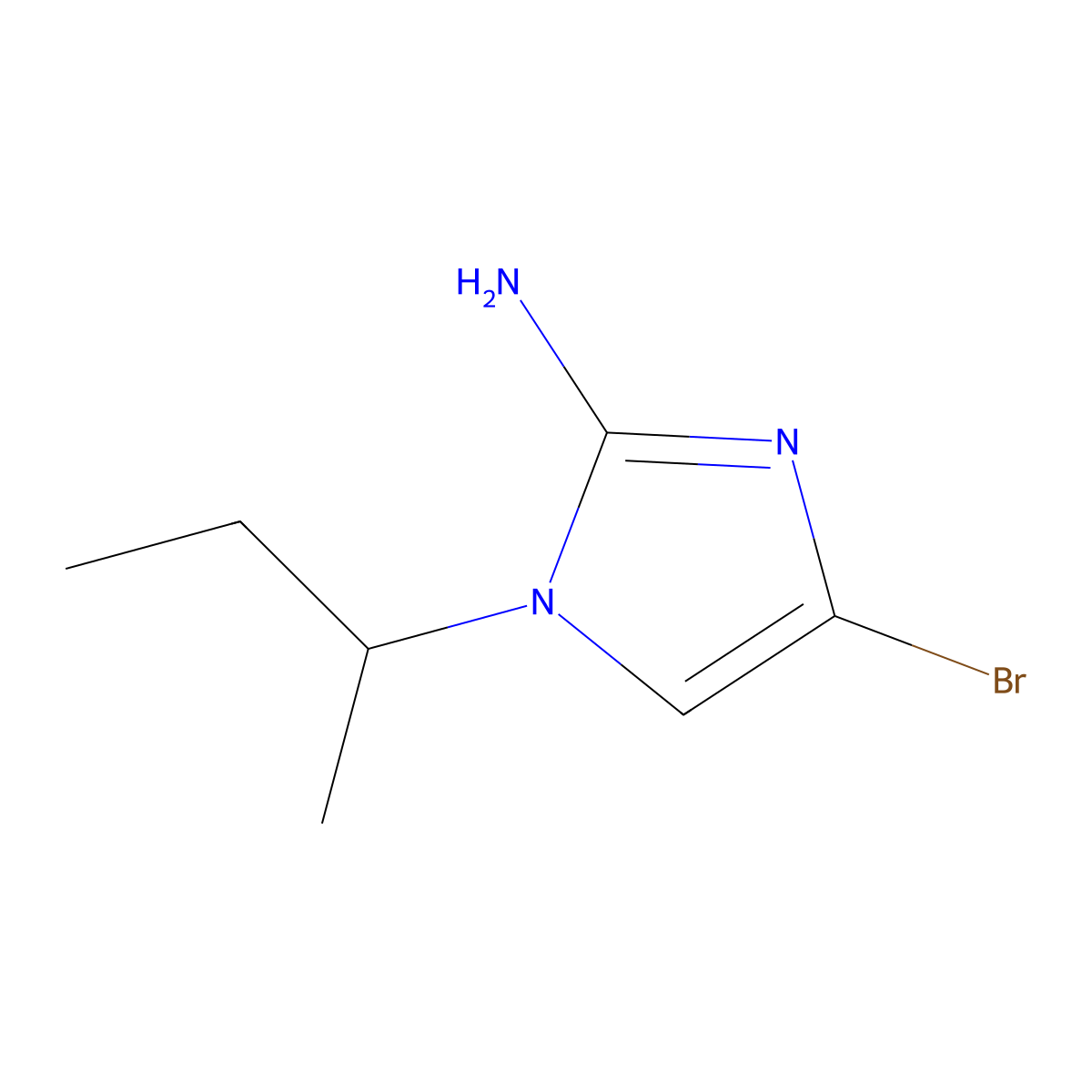 4-bromo-1-(sec-butyl)-1H-imidazol-2-amine molecular structure, CAS 2294946-75-9