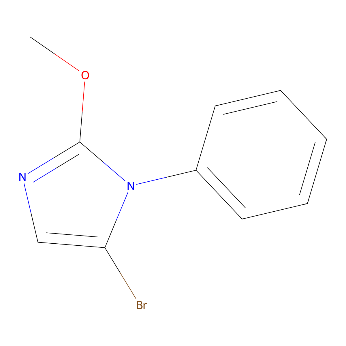 5-bromo-2-methoxy-1-phenyl-1H-imidazole molecular structure, CAS 2294946-76-0