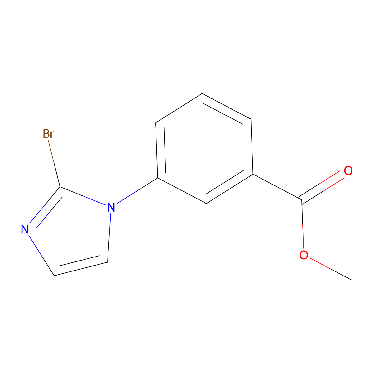 methyl 3-(2-bromo-1H-imidazol-1-yl)benzoate molecular structure, CAS 2294946-86-2
