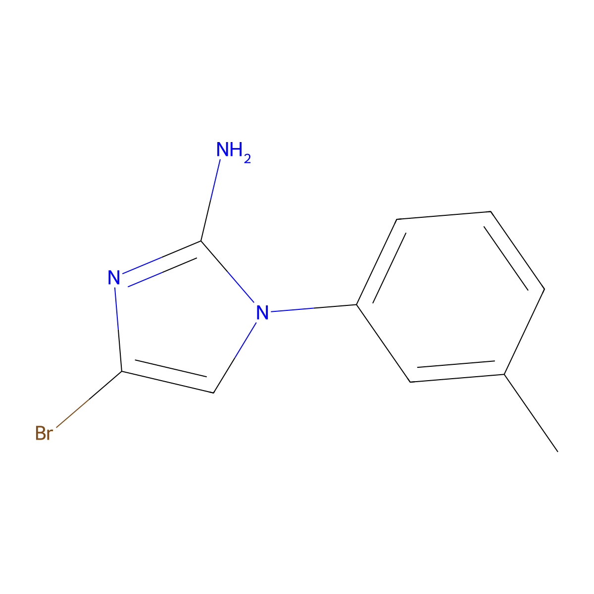 4-bromo-1-(m-tolyl)-1H-imidazol-2-amine molecular structure, CAS 2294946-98-6