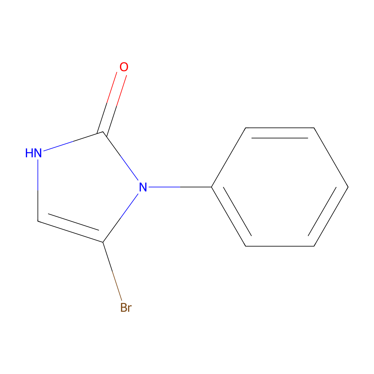 5-bromo-1-phenyl-1,3-dihydro-2H-imidazol-2-one molecular structure, CAS 2294947-08-1