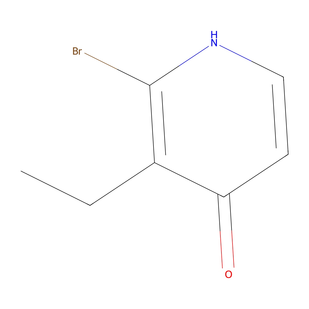 2-Bromo-3-ethylpyridin-4-ol molecular structure, CAS 2294947-13-8