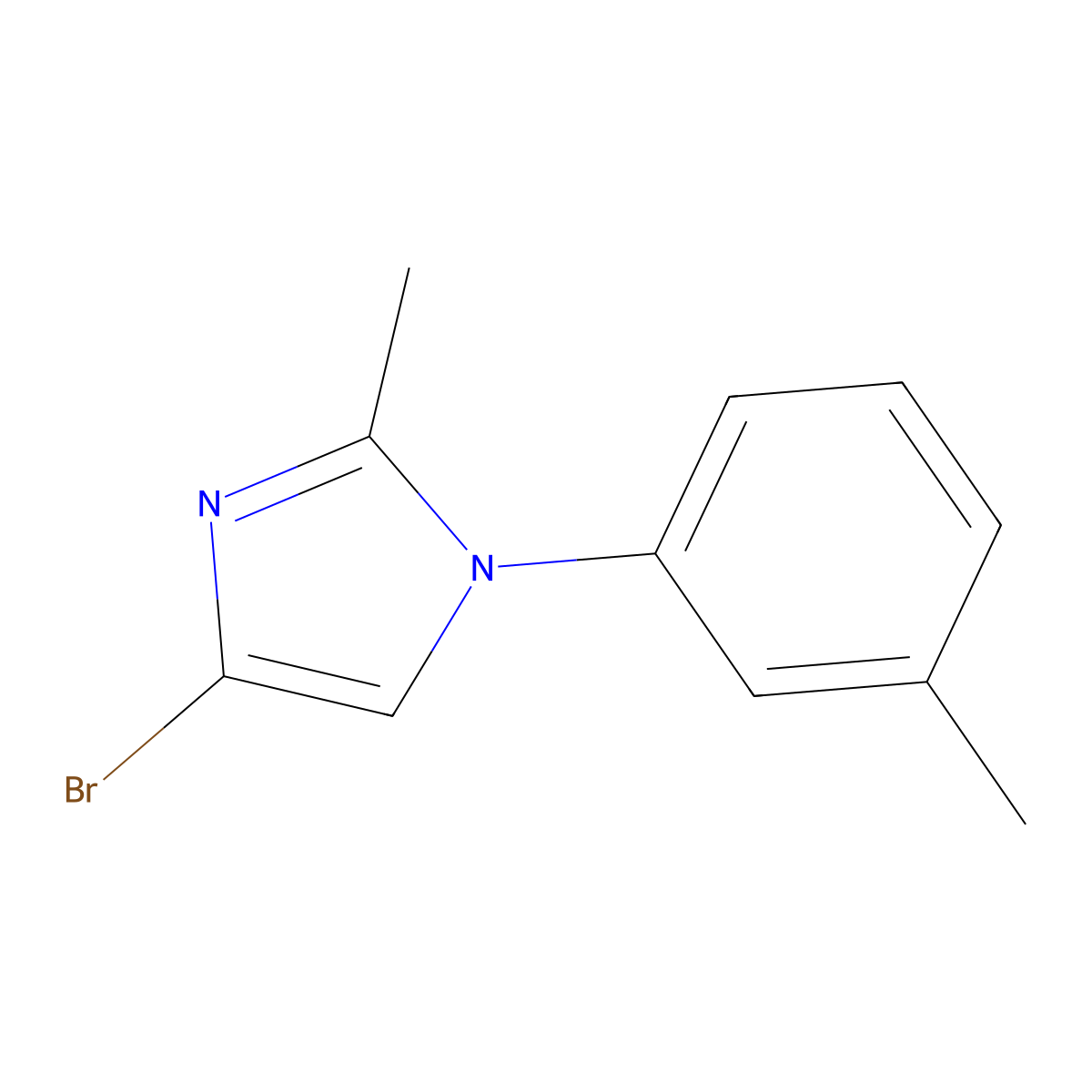 4-bromo-2-methyl-1-(m-tolyl)-1H-imidazole molecular structure, CAS 2294947-18-3