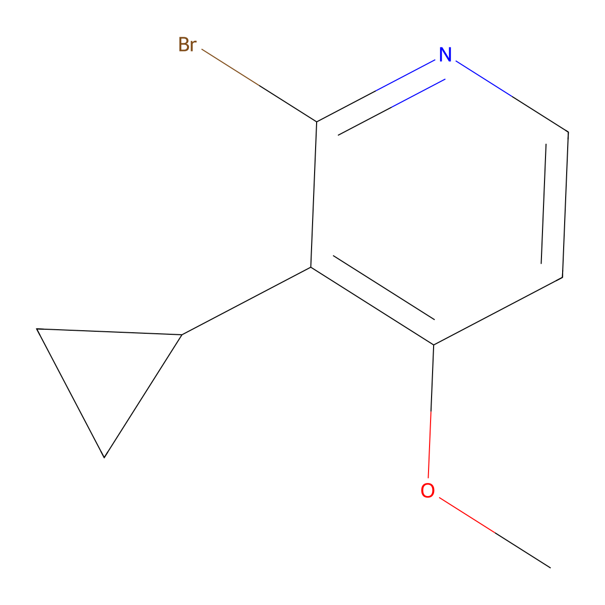 2-Bromo-3-cyclopropyl-4-methoxypyridine molecular structure, CAS 2294947-21-8