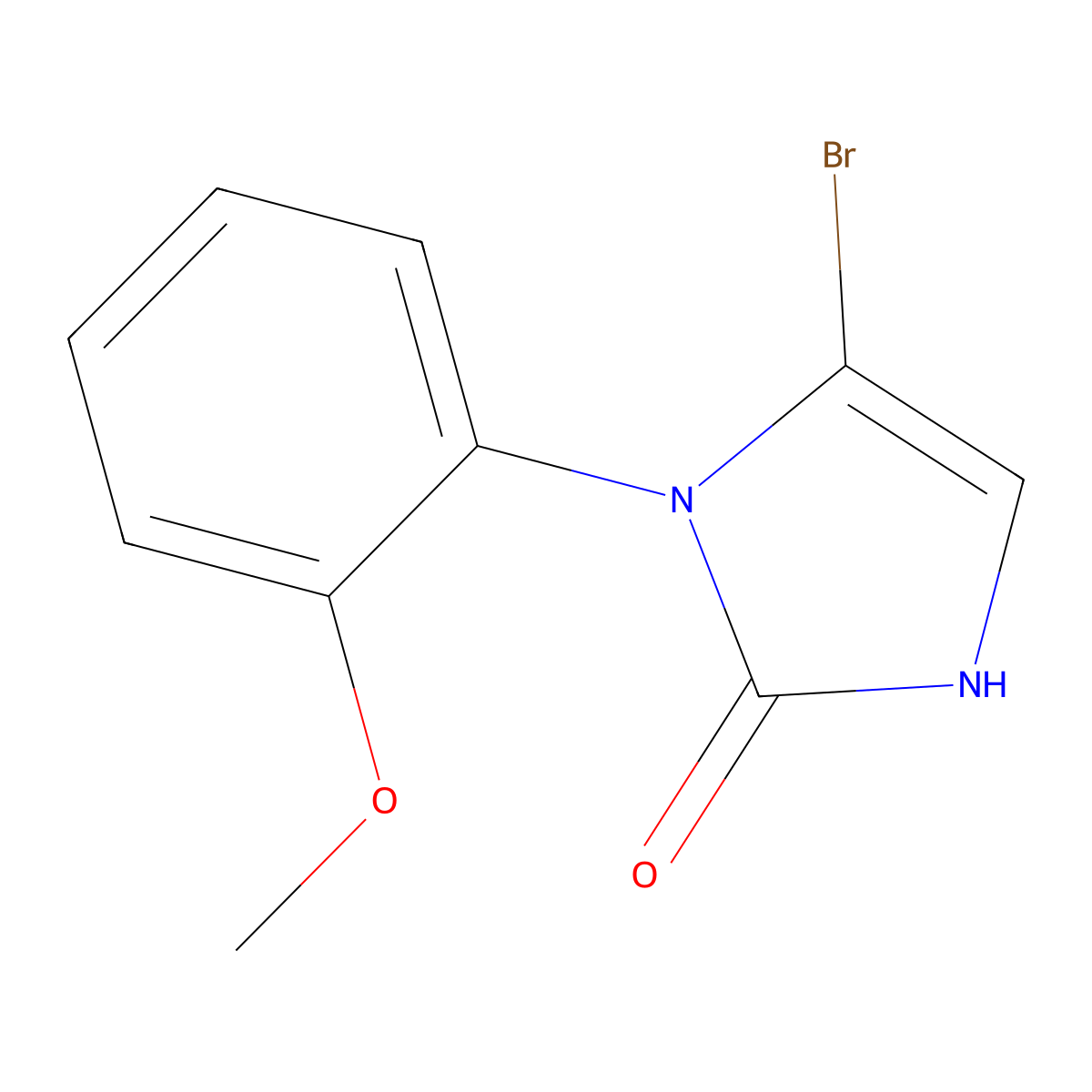 5-bromo-1-(2-methoxyphenyl)-1,3-dihydro-2H-imidazol-2-one molecular structure, CAS 2294947-22-9