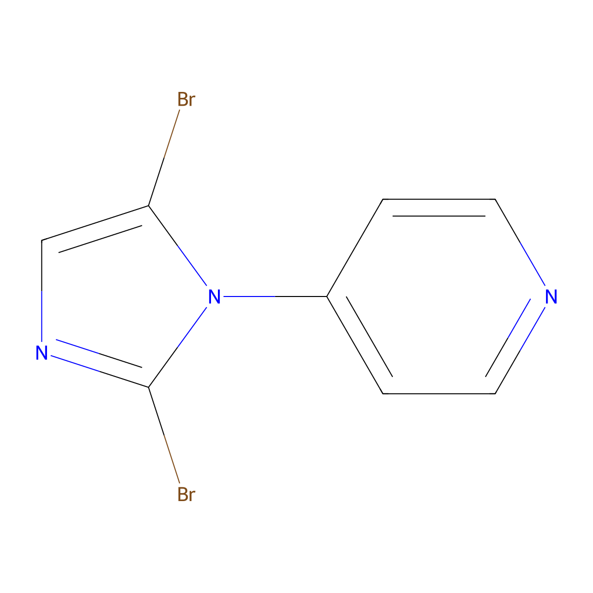 4-(2,5-dibromo-1H-imidazol-1-yl)pyridine molecular structure, CAS 2294947-39-8