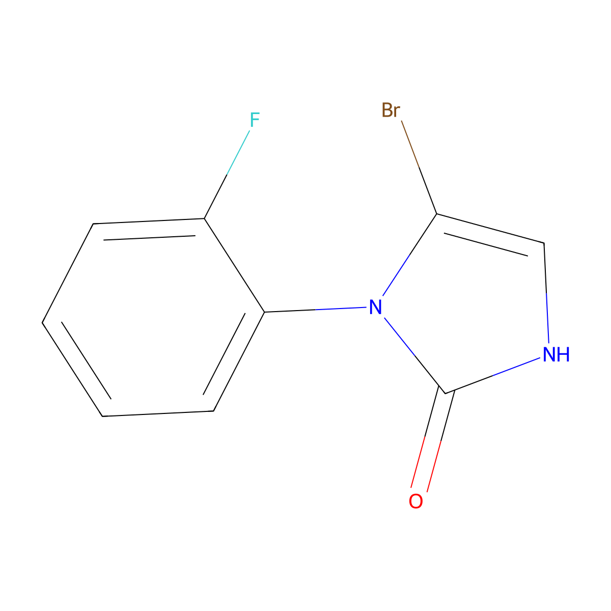 5-bromo-1-(2-fluorophenyl)-1,3-dihydro-2H-imidazol-2-one molecular structure, CAS 2294947-56-9