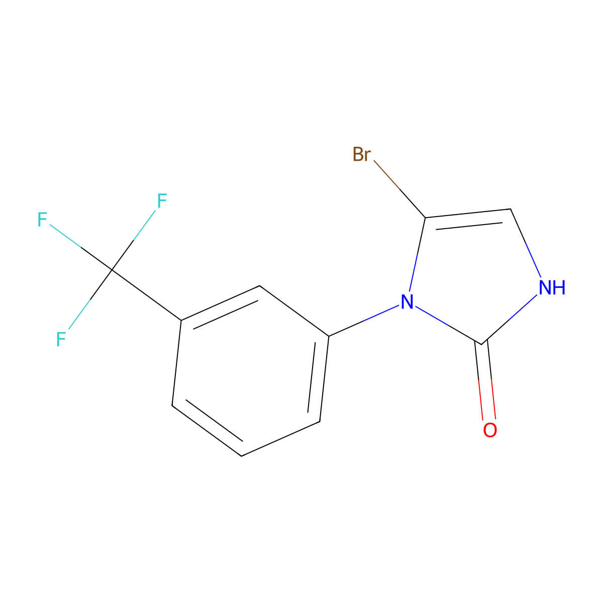 5-bromo-1-(3-(trifluoromethyl)phenyl)-1,3-dihydro-2H-imidazol-2-one molecular structure, CAS 2294947-57-0