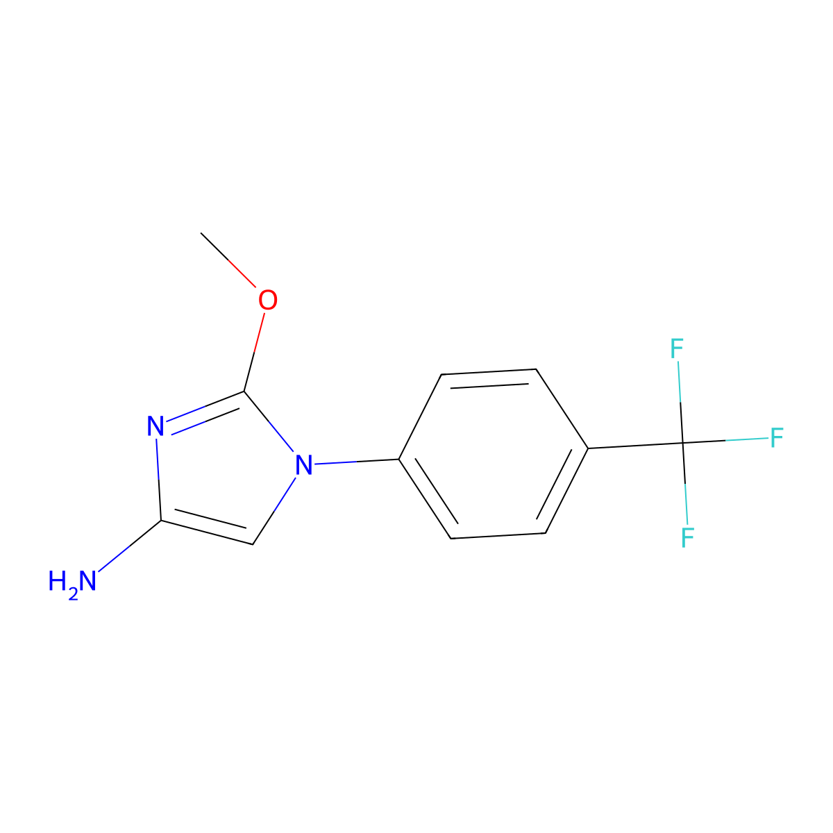 2-methoxy-1-(4-(trifluoromethyl)phenyl)-1H-imidazol-4-amine molecular structure, CAS 2294947-79-6