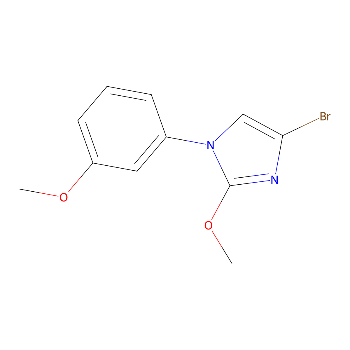 4-bromo-2-methoxy-1-(3-methoxyphenyl)-1H-imidazole molecular structure, CAS 2294947-99-0