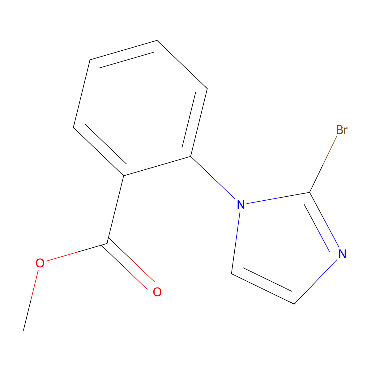 methyl 2-(2-bromo-1H-imidazol-1-yl)benzoate molecular structure, CAS 2294948-02-8