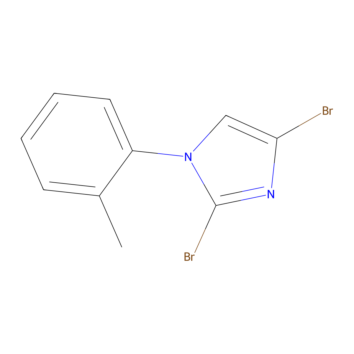 2,4-dibromo-1-(o-tolyl)-1H-imidazole molecular structure, CAS 2294948-17-5