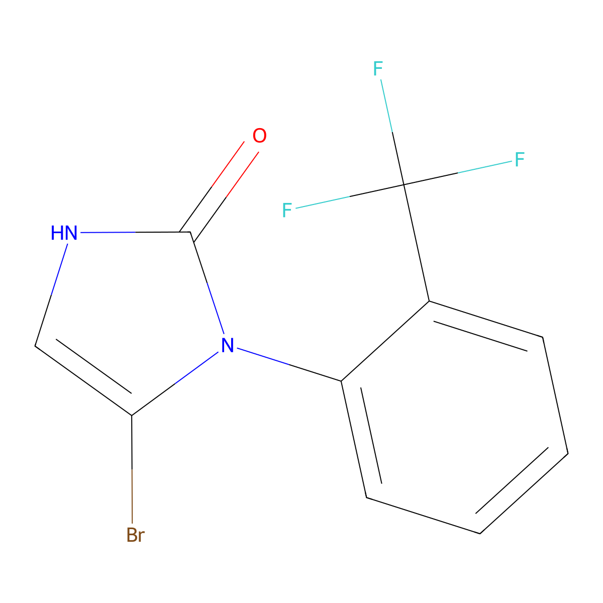 5-bromo-1-(2-(trifluoromethyl)phenyl)-1,3-dihydro-2H-imidazol-2-one molecular structure, CAS 2294948-27-7