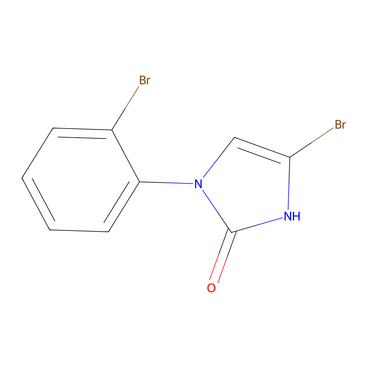 4-bromo-1-(2-bromophenyl)-1,3-dihydro-2H-imidazol-2-one molecular structure, CAS 2294948-34-6