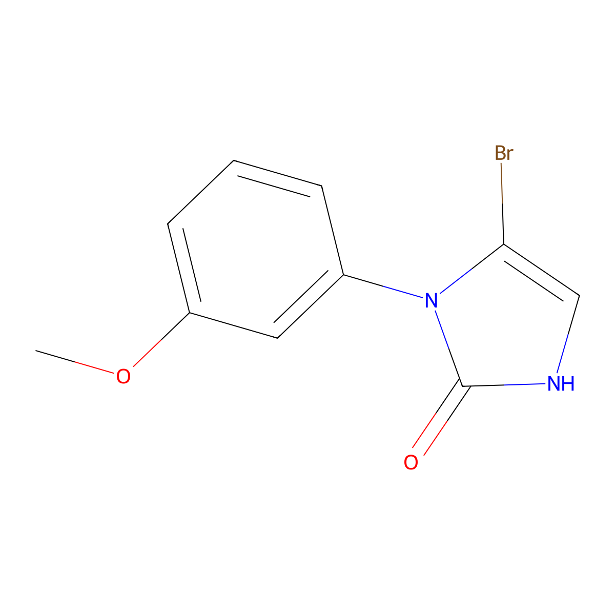 5-bromo-1-(3-methoxyphenyl)-1,3-dihydro-2H-imidazol-2-one molecular structure, CAS 2294948-47-1