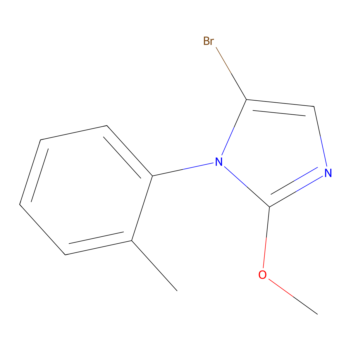 5-bromo-2-methoxy-1-(o-tolyl)-1H-imidazole molecular structure, CAS 2294948-50-6