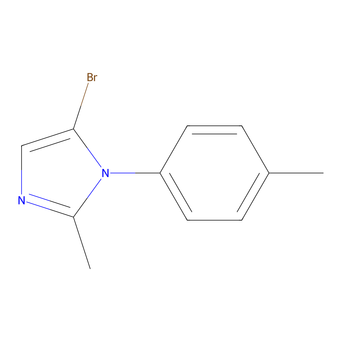5-bromo-2-methyl-1-(p-tolyl)-1H-imidazole molecular structure, CAS 2294948-56-2