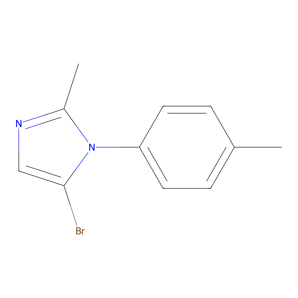 5-bromo-2-methyl-1-(p-tolyl)-1H-imidazole molecular structure, CAS 2294948-56-2