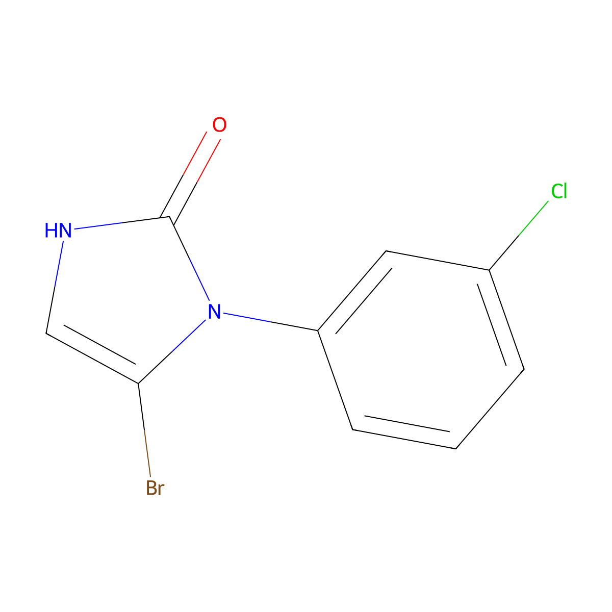 5-bromo-1-(3-chlorophenyl)-1,3-dihydro-2H-imidazol-2-one molecular structure, CAS 2294948-57-3