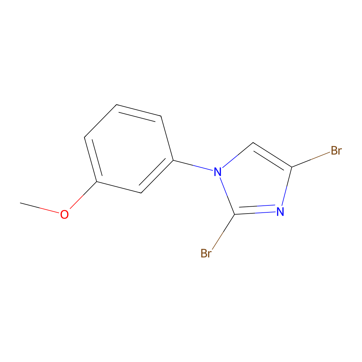 2,4-dibromo-1-(3-methoxyphenyl)-1H-imidazole molecular structure, CAS 2294948-59-5