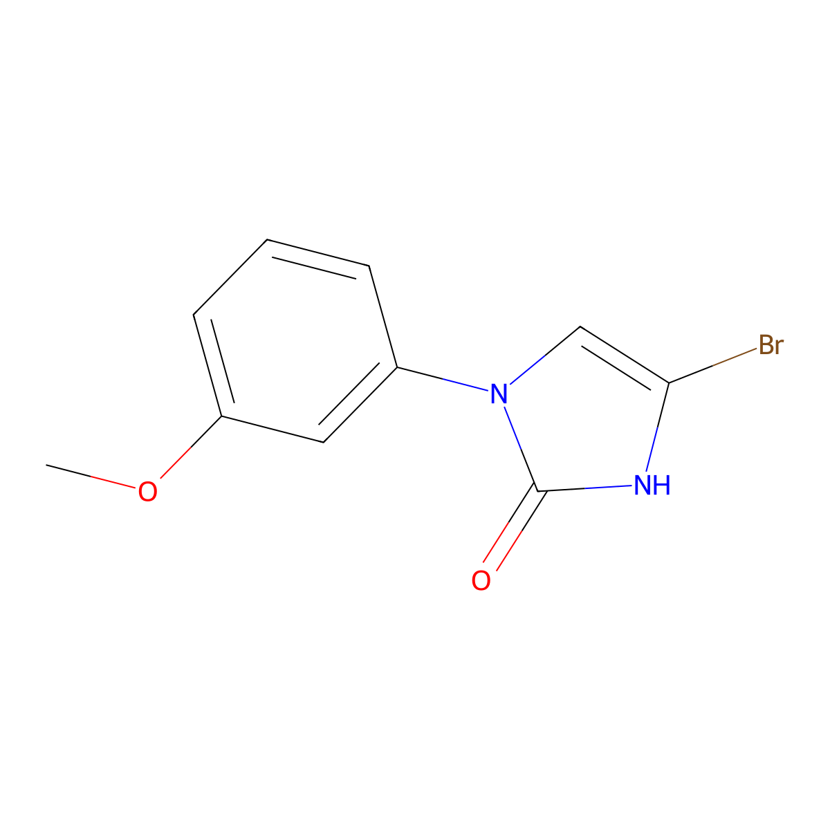 4-bromo-1-(3-methoxyphenyl)-1,3-dihydro-2H-imidazol-2-one molecular structure, CAS 2294948-66-4