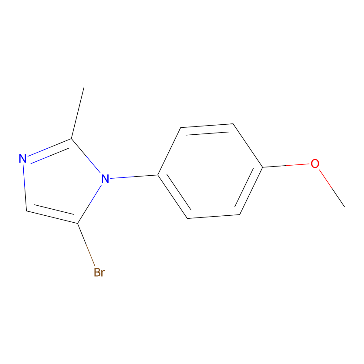 5-bromo-1-(4-methoxyphenyl)-2-methyl-1H-imidazole molecular structure, CAS 2294948-68-6