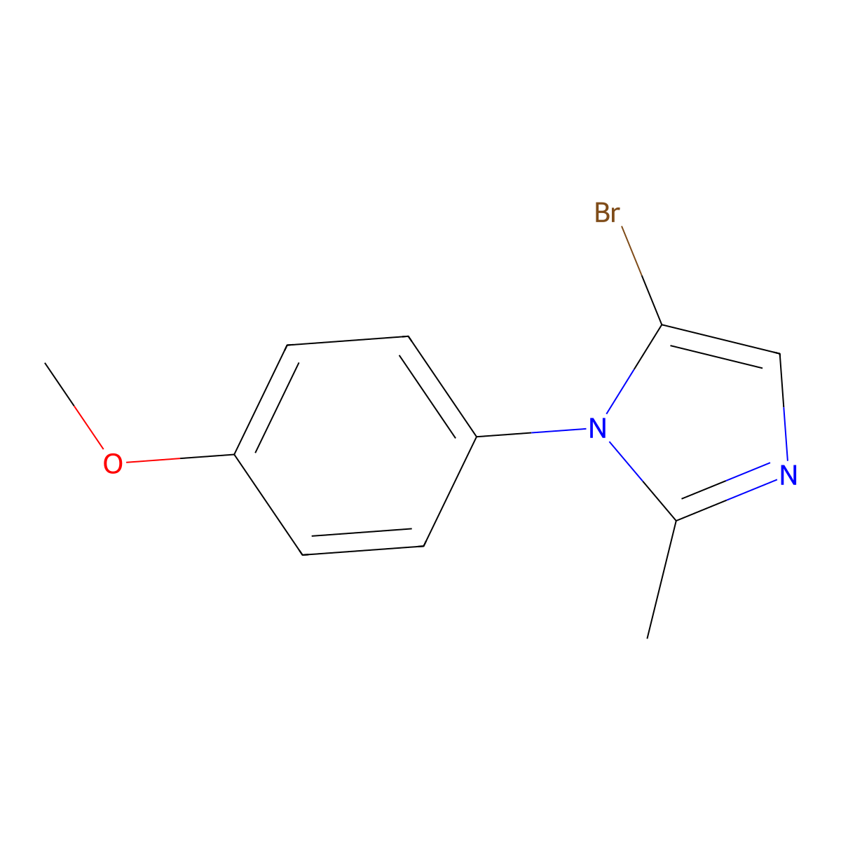 5-bromo-1-(4-methoxyphenyl)-2-methyl-1H-imidazole molecular structure, CAS 2294948-68-6