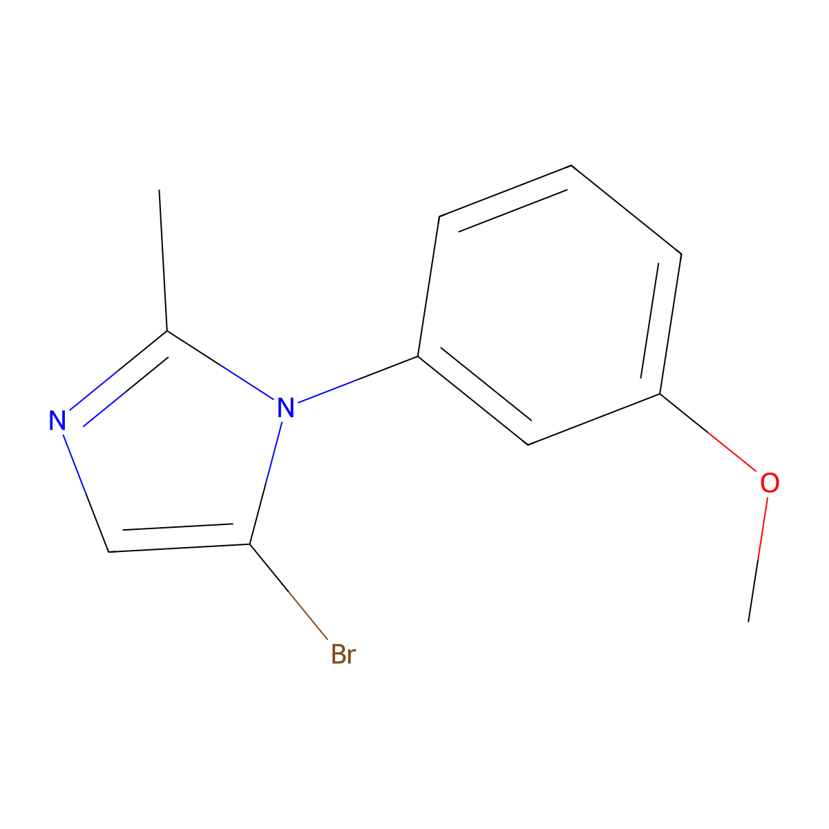 5-bromo-1-(3-methoxyphenyl)-2-methyl-1H-imidazole molecular structure, CAS 2294948-79-9