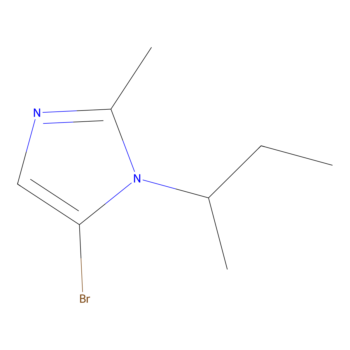 5-bromo-1-(sec-butyl)-2-methyl-1H-imidazole molecular structure, CAS 2294949-00-9