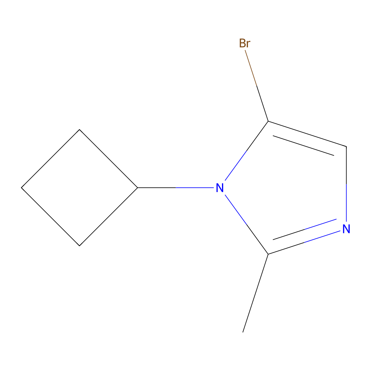 5-bromo-1-cyclobutyl-2-methyl-1H-imidazole molecular structure, CAS 2294949-05-4