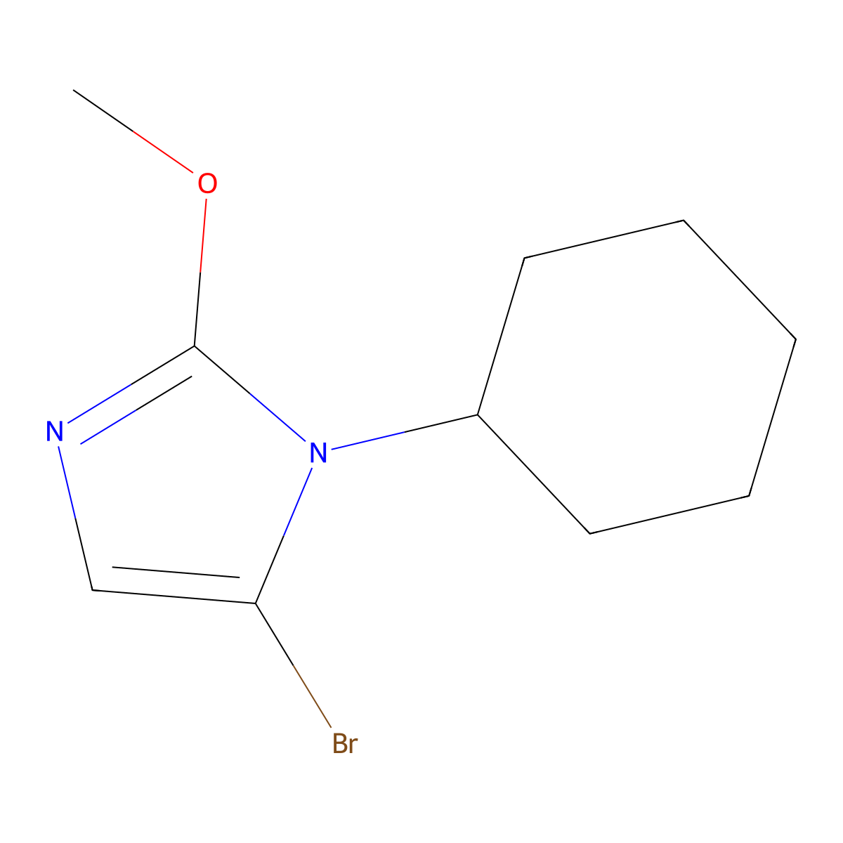 5-bromo-1-cyclohexyl-2-methoxy-1H-imidazole molecular structure, CAS 2294949-39-4